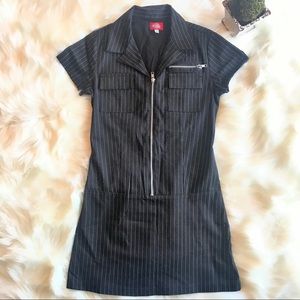 Dickie's Women's Med Black Pin Striped Dress